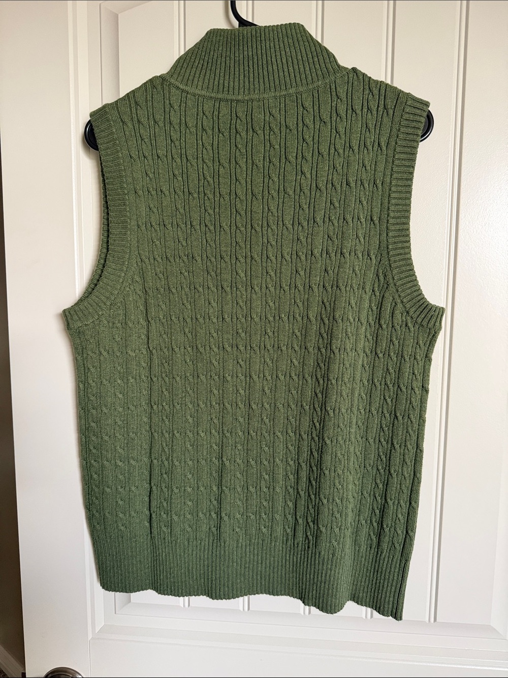 Pendleton Olive Green Cable-Zip Vest - Picture 3 of 9